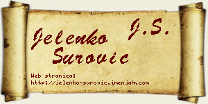 Jelenko Surović vizit kartica